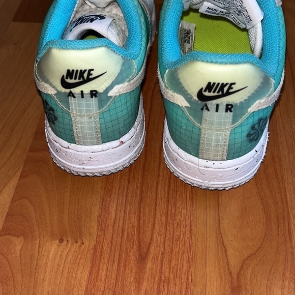 Nike women’s Air Force 1 Crater Move To Zero White Dynamic Turquoise Size 6 - Picture 11 of 12